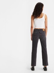 Levi's® Black Middy Straight Ankle Jeans - Image 3 of 8