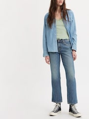 Levi's® Mid Blue Middy Straight Ankle Jeans - Image 1 of 8