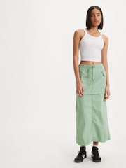 Levi's® Green Green Midi Cargo Skirt - Image 2 of 9
