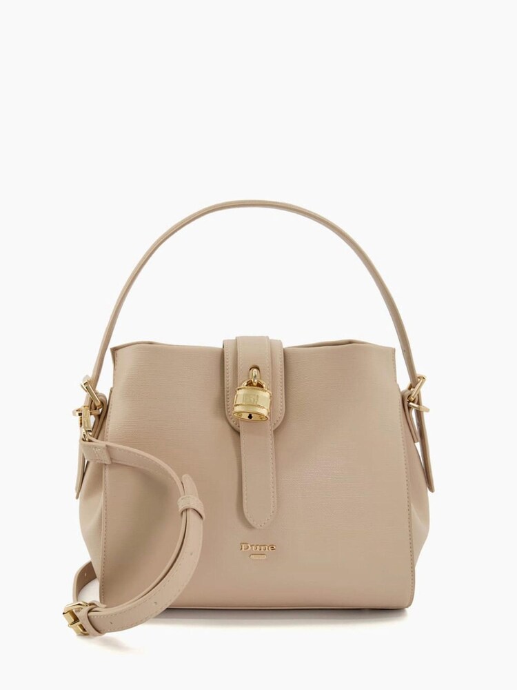 Dune London Nude Medium Daytona Padlock Grab Bag - Image 1 of 6