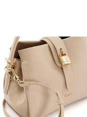 Dune London Nude Medium Daytona Padlock Grab Bag - Image 5 of 6