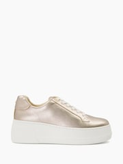 Dune London Gold Episode Flatform Sole Trainers - Image 3 of 6
