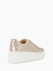 Dune London Gold Episode Flatform Sole Trainers - Image 5 of 6