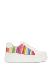 Dune London Multi White Episode Flatform Sole Trainers - Image 3 of 6
