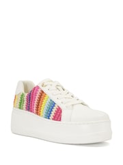 Dune London Multi White Episode Flatform Sole Trainers - Image 5 of 6