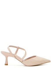 Dune London Nude Citrus Asymmetric Court Shoes - Image 1 of 6