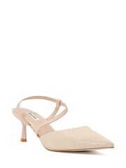 Dune London Nude Citrus Asymmetric Court Shoes - Image 2 of 6