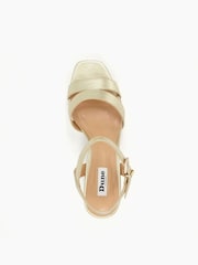 Dune London Gold Molten Sandals - Image 4 of 7