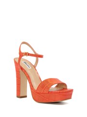Dune London Orange Matche High Platform Sandals - Image 2 of 6