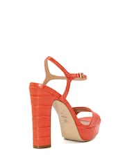 Dune London Orange Matche High Platform Sandals - Image 3 of 6