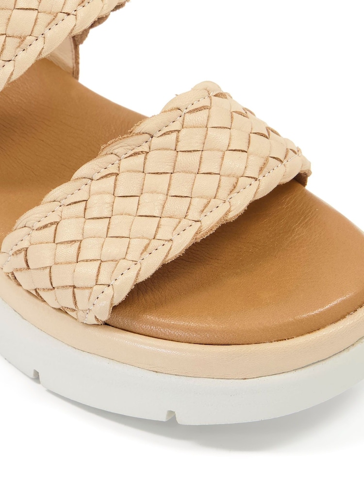 Dune London Brown Lorris Woven Strap Soft Volu Sandals - Image 7 of 7