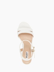 Dune London White Standard Fit Merisa 2 Part Block Heel Sandals - Image 5 of 6