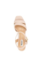 Dune London Nude Molten Sandals - Image 6 of 7