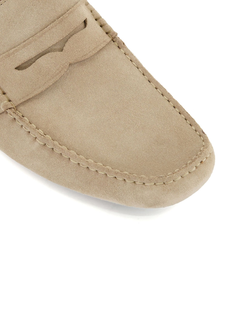 Dune London Cream Bradlay Saddle Driver Shoes - Image 6 of 7