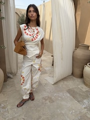 Never Fully Dressed White Snake Tie Side Trousers - Image 2 of 3