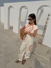Never Fully Dressed White Snake Tie Side Trousers - Image 3 of 3