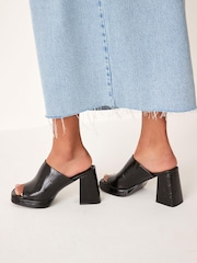 Black Forever Comfort® Platform Mules - Image 3 of 10