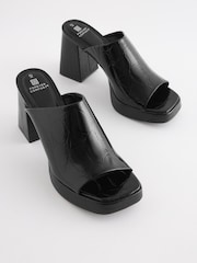 Black Forever Comfort® Platform Mules - Image 5 of 10