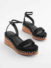 Schwarz - Forever Comfort® Niedrige Schuhe mit Kork-Keilabsatz - Bild 2 von 5