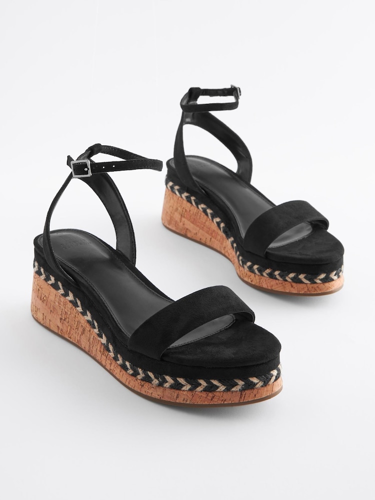 Schwarz - Forever Comfort® Niedrige Schuhe mit Kork-Keilabsatz - Bild 2 von 5