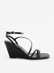 Czarny - Buty na koturnie z paskami Forever Comfort® - Image 4 of 8