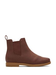 TOMS Kids Charlie Nubuck Brown Boots - Image 1 of 4