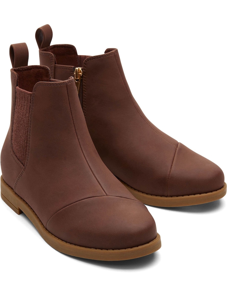 TOMS Kids Charlie Nubuck Brown Boots - Image 2 of 4