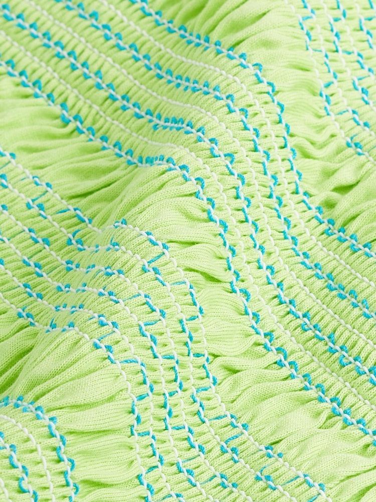 V barvi limete - Nabrana majica brez naramnic - Slika 7 iz 7 V barvi limete - Nabrana majica brez naramnic - Slika 7 iz 7