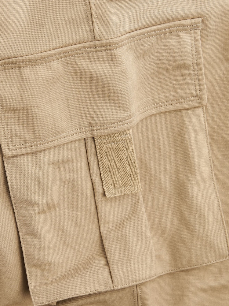 Camel Brown Cargo Sleeveless Drawstring Waist Jumpsuit - Image 8 of 8