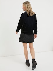 FatFace Black Viola Velvet Shirt - Image 2 of 4