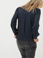 FatFace Black Remi Embroidered Floral Top - Image 2 of 4