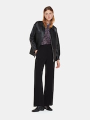 Whistles Leoparden-Netz-Top mit Federmotiv, Lila - Bild 3 von 5