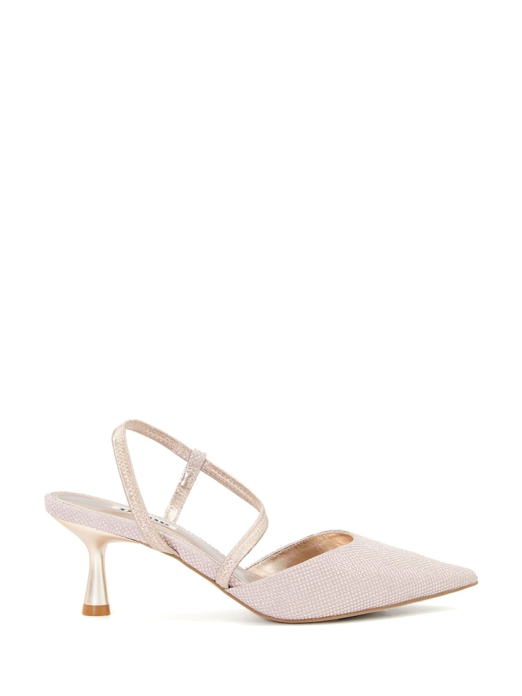 Dune London Gold Citrus Asymmetric Court Shoes - Image 1 of 7