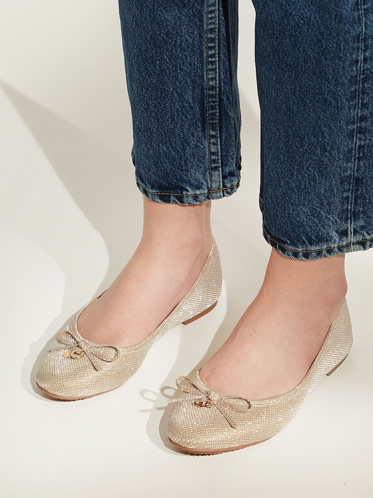 Dune London Gold Hallo Charm Trim Shoes - Image 6 of 6