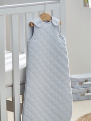 Blue Quilted Baby 2.5 Tog 100% Cotton Sleep Bag - Image 1 of 6