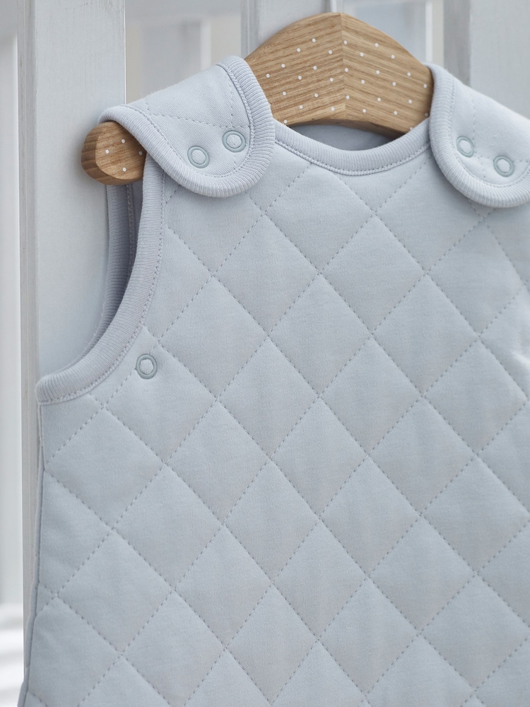 Blue Quilted Baby 2.5 Tog 100% Cotton Sleep Bag - Image 2 of 6