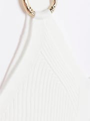 River Island White Rib Hardware Vest - Image 6 of 6