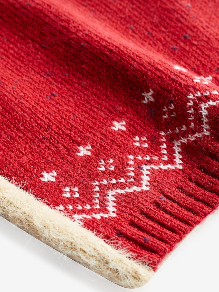 Red Reindeer Baby Knitted Jumper And Leggings Set (0mths-2yrs) - Image 9 of 9