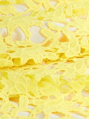 Yellow Strappy Lace Midi Dress - Image 6 of 6