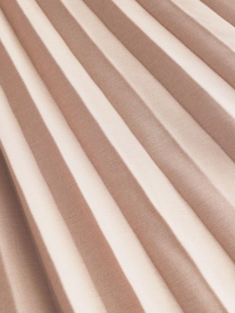 Stone Natural Pleated Sleeveless Midi Dress - Image 6 of 6 Stone Natural Pleated Sleeveless Midi Dress - Image 6 of 6