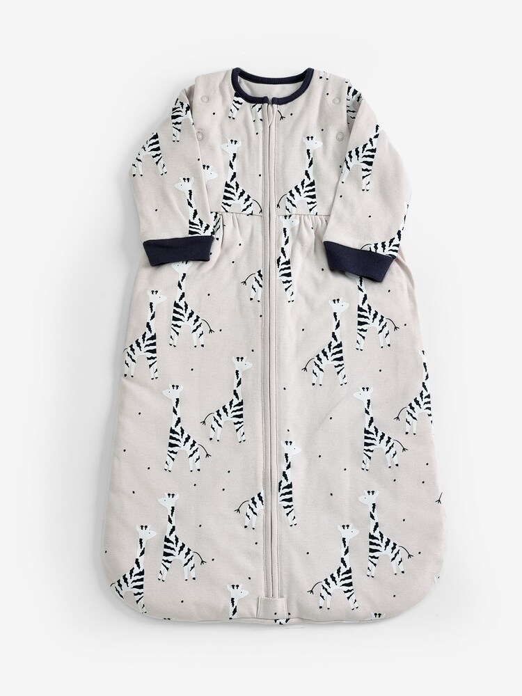 Mono Giraffe 2.5 Tog Baby 100% Cotton Removable Sleeves Sleep Bag - Image 4 of 13