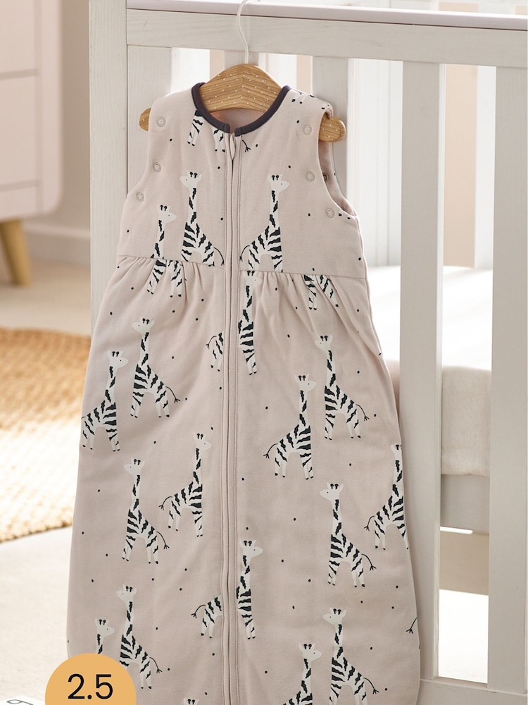 Mono Giraffe 2.5 Tog Baby 100% Cotton Removable Sleeves Sleep Bag - Image 5 of 13