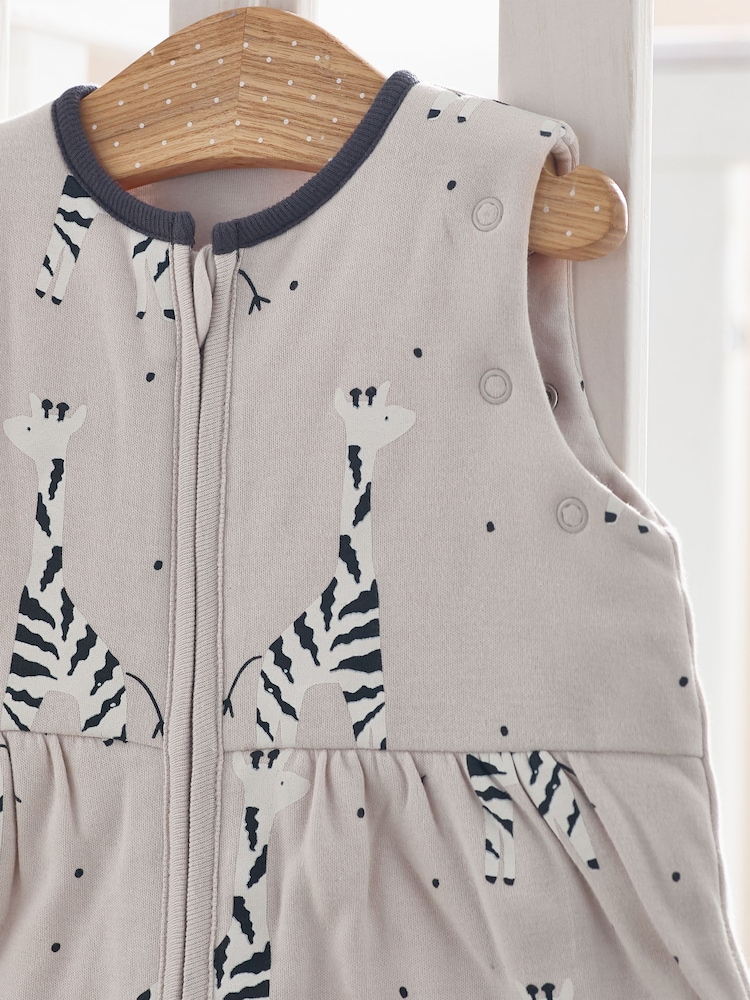 Mono Giraffe 2.5 Tog Baby 100% Cotton Removable Sleeves Sleep Bag - Image 7 of 13