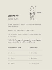 White Quilted 2.5 Tog Baby 100% Cotton Sleep Bag - Image 3 of 8