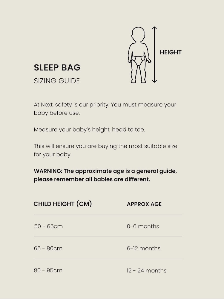 White Quilted 2.5 Tog Baby 100% Cotton Sleep Bag - Image 3 of 7