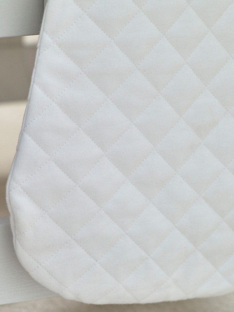 White Quilted 2.5 Tog Baby 100% Cotton Sleep Bag - Image 6 of 7