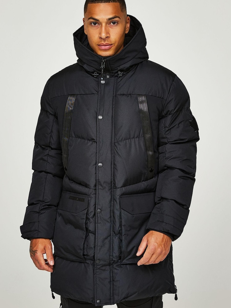 Zavetti Canada Everno Longline Puffer Black Jacket - Image 2 of 7