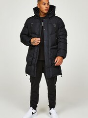 Zavetti Canada Everno Longline Puffer Black Jacket - Image 4 of 7