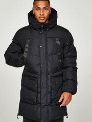 Zavetti Canada Everno Longline Puffer Black Jacket - Image 5 of 7