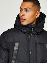Zavetti Canada Everno Longline Puffer Black Jacket - Image 6 of 7